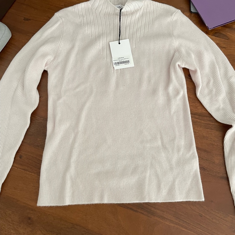 27 Miles Mock Neck Sweater- 100% cashmere